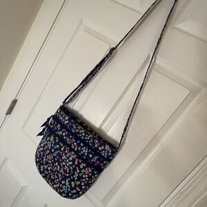 Vintage Vera Bradley adjustable shoulder purse blue floral